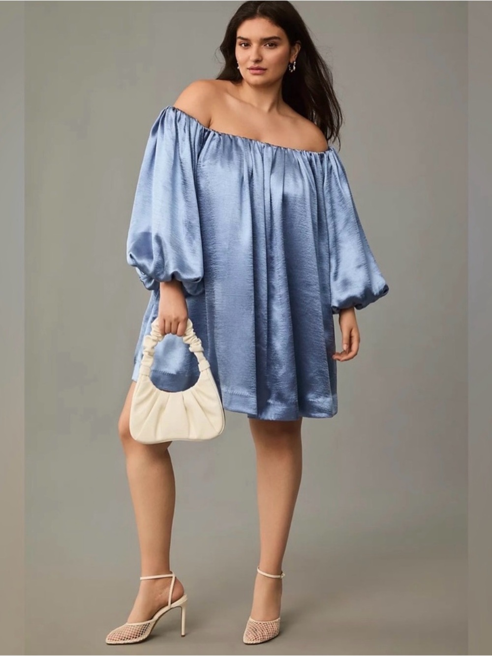 Anthropologie Mare Mare Plus size 2X electric steel blue teal ballon event dress